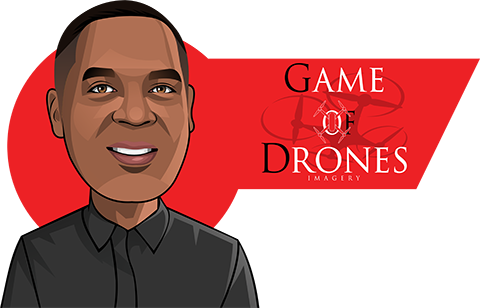 Game of Drones Logo with Cartoon